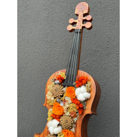 DEKORATİF KEMANDA TURUNCU SOLMAYAN GÜL